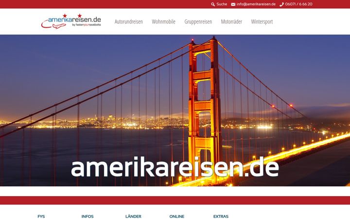 Screenshot van amerikareisen.de