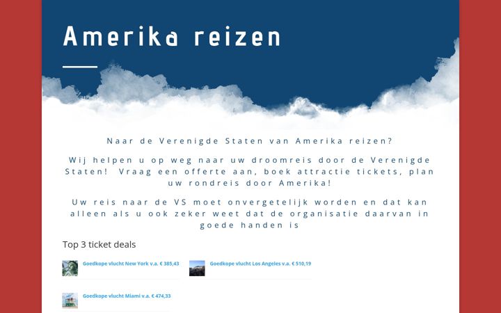 Screenshot of amerikareizen.info