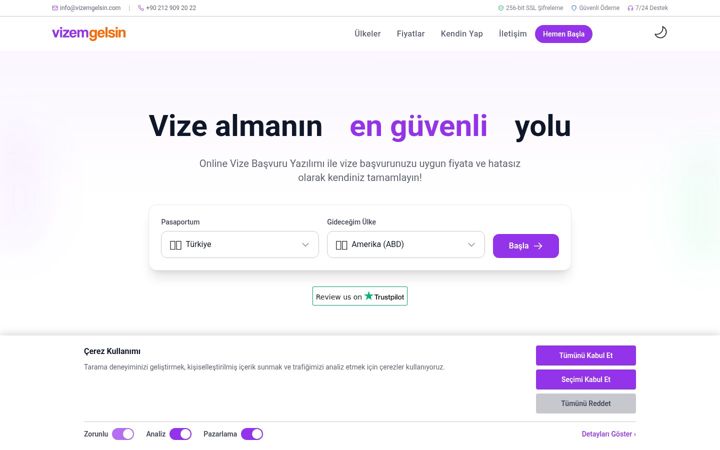 Screenshot van amerikavizerandevusu.com