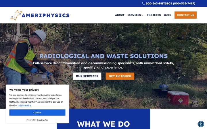 Screenshot van ameriphysics.com