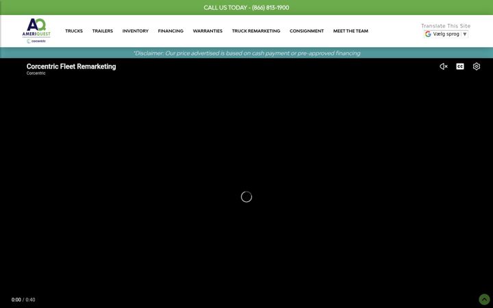 Screenshot of ameriquestusedtrucks.com