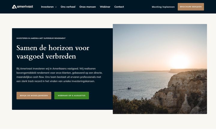 Screenshot of amerivast.nl