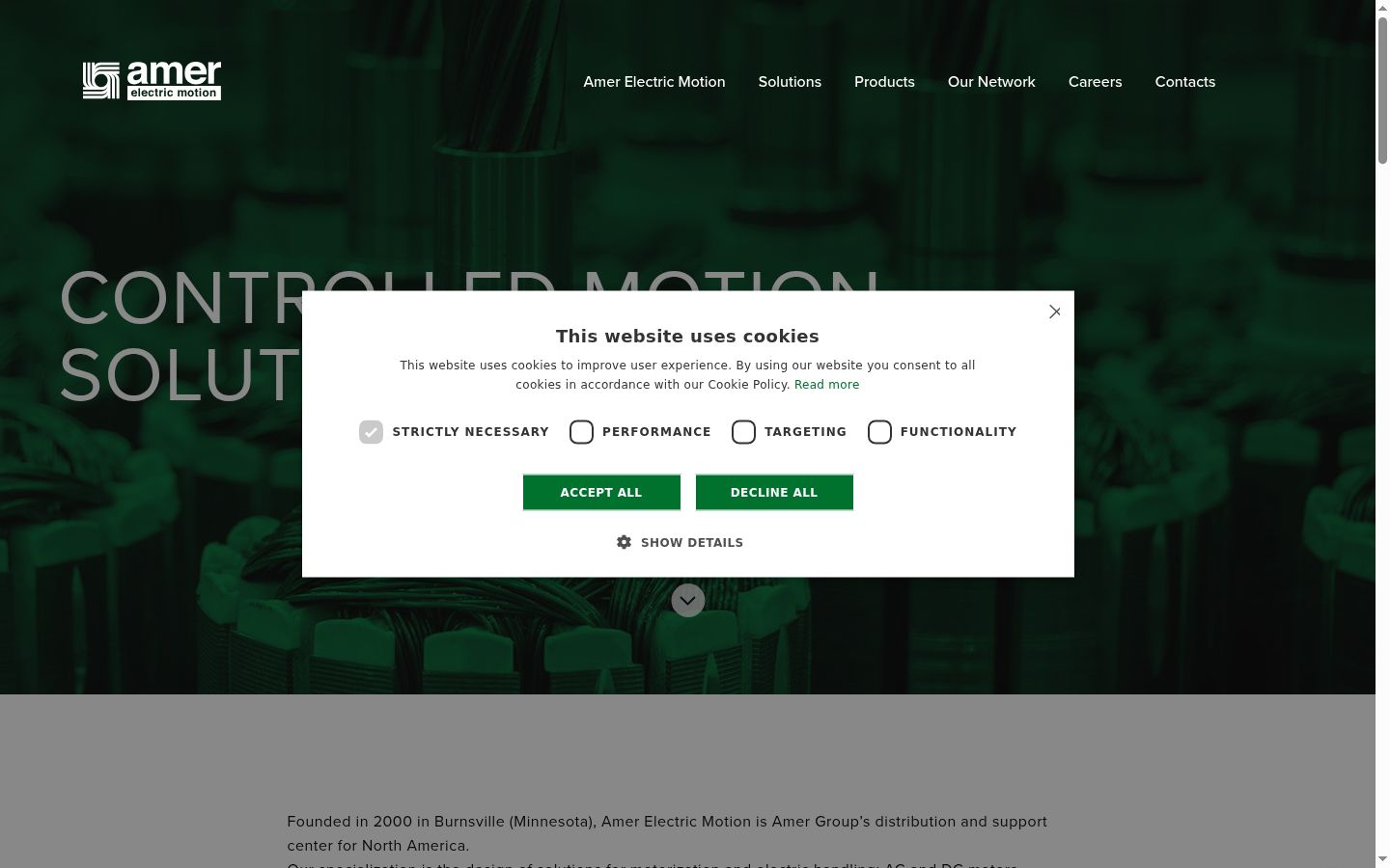 Screenshot του banner συγκατάθεσης που εμφανίστηκε πριν από οποιαδήποτε αλληλεπίδραση