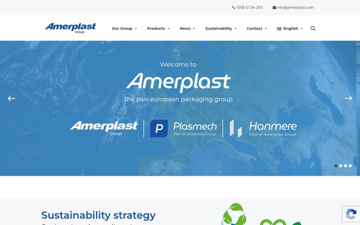 Screenshot of amerplast.com
