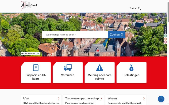Screenshot of amersfoort.nl
