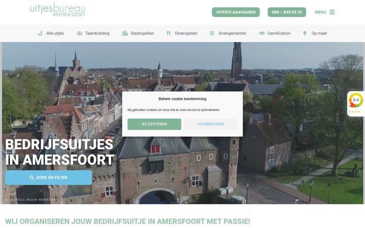 Screenshot of amersfoortseuitjes.nl