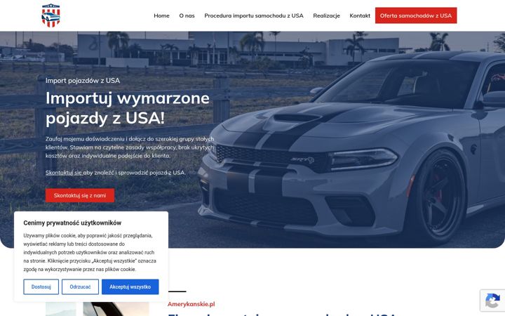 Screenshot of amerykanskie.pl
