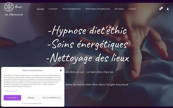 Posnetek zaslona ames-en-harmonie.com