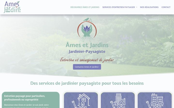 Posnetek zaslona ames-et-jardins.fr