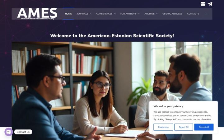 Screenshot of ames-science.com