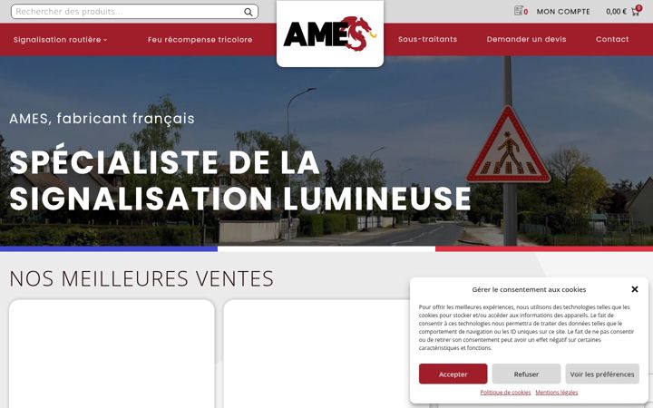 Ekraanipilt saidist ames-signalisation.fr
