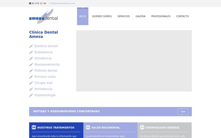 Screenshot of amesadental.com