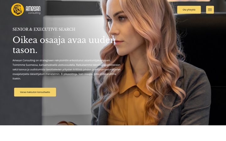 Ekraanipilt saidist amesan.fi