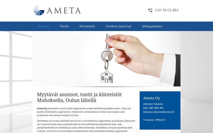 Screenshot of ameta.fi