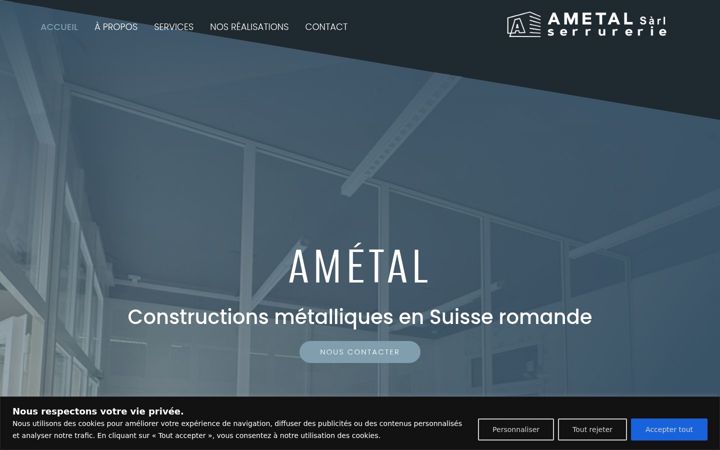Screenshot of ametal-serrurerie.ch