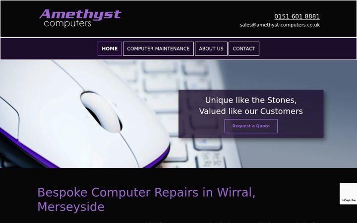 Captura de pantalla de amethyst-computers.co.uk