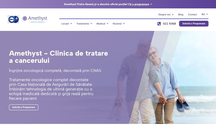 Screenshot of amethyst-radiotherapy.ro