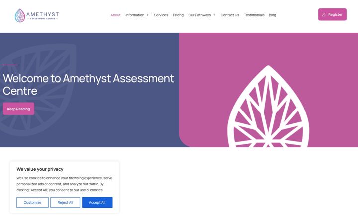 Captura de pantalla de amethystassessmentcentre.co.uk