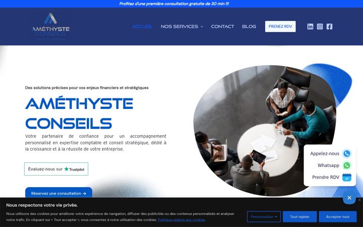 Screenshot of amethyste-conseils.com