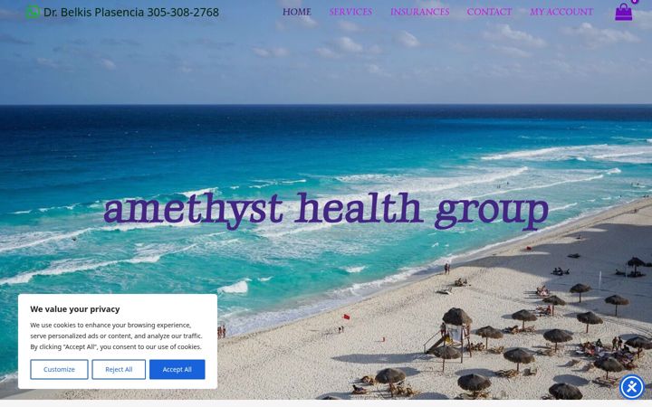 Captura de pantalla de amethysthealthgroup.com