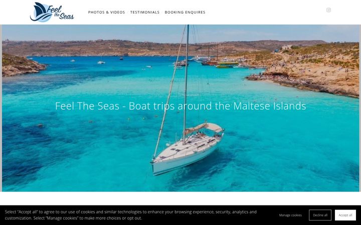 Screenshot of amethystsailingtrips.com