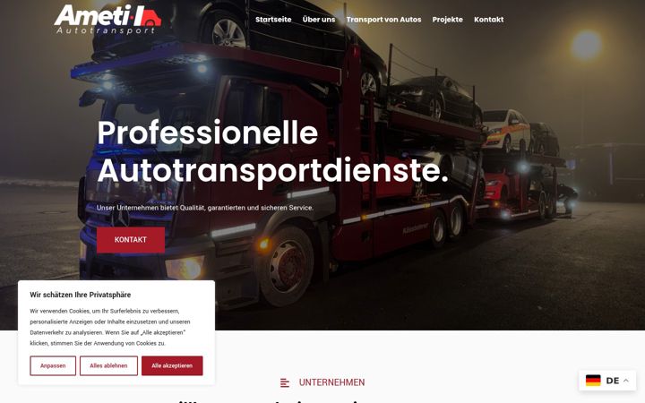 Captura de pantalla de ameti-autotransport.de