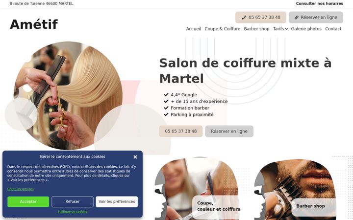 Screenshot of ametif.fr