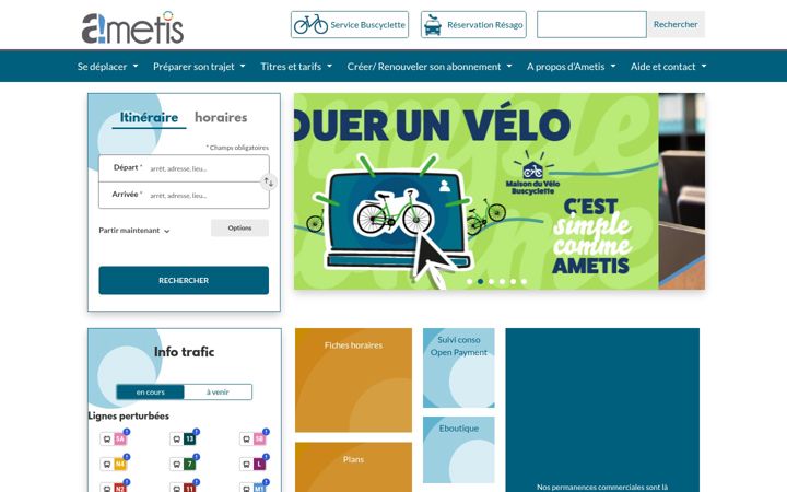 Captura de pantalla de ametis.fr