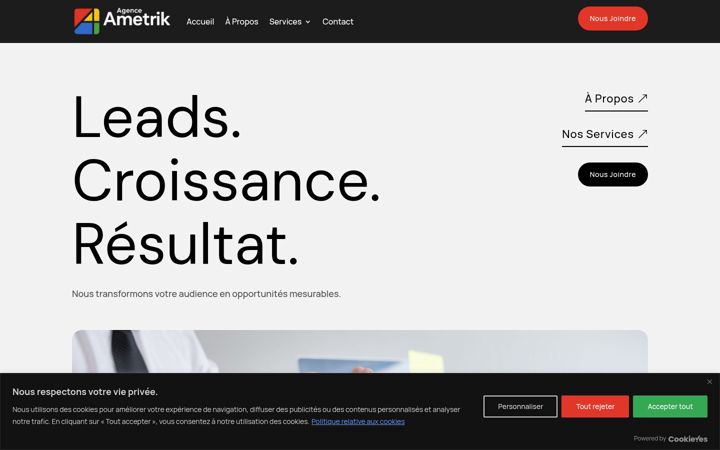 Screenshot of ametrik.com