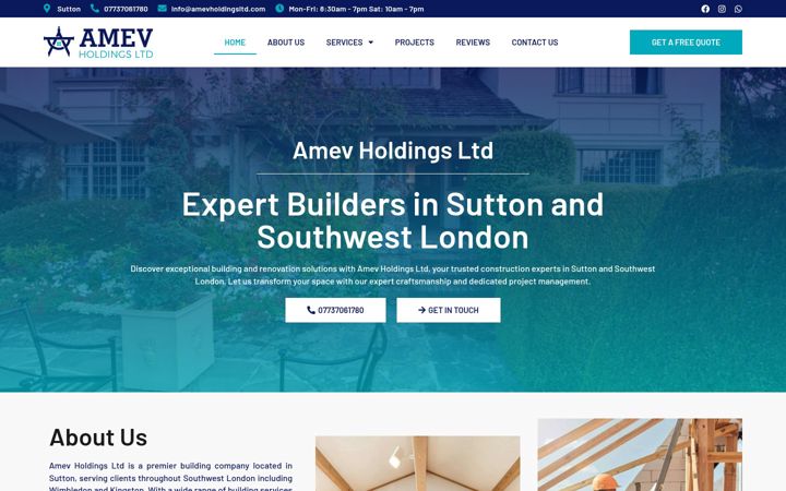 Screenshot of amevholdingsltd.com