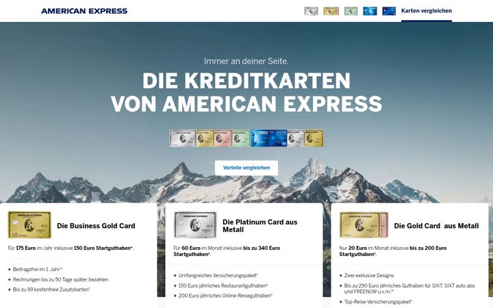Screenshot of amex-kreditkarten.de