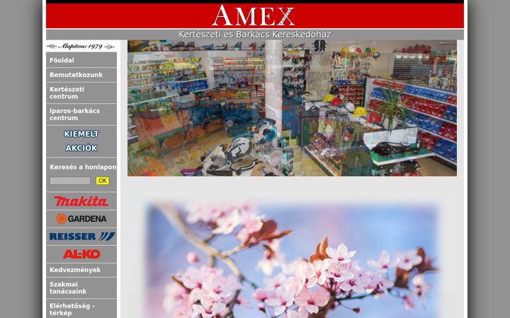 Screenshot του amexcenter.hu
