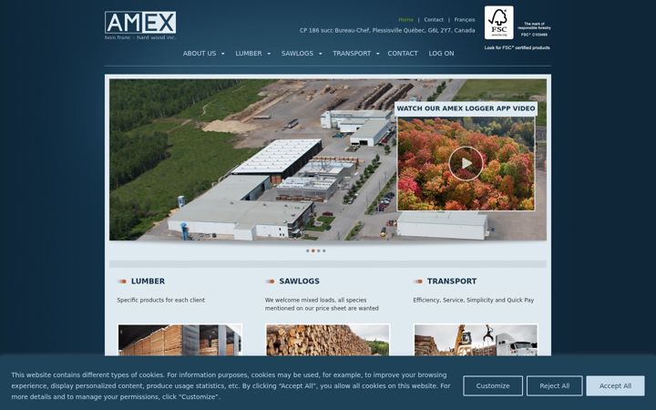 Screenshot του amexhardwood.com
