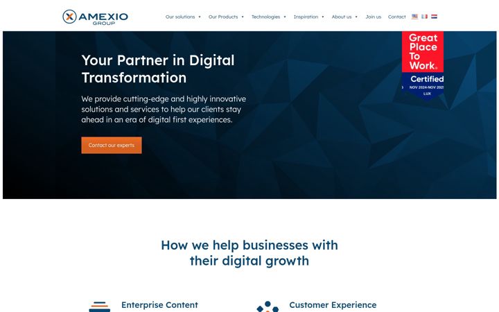 Screenshot του amexiogroup.com