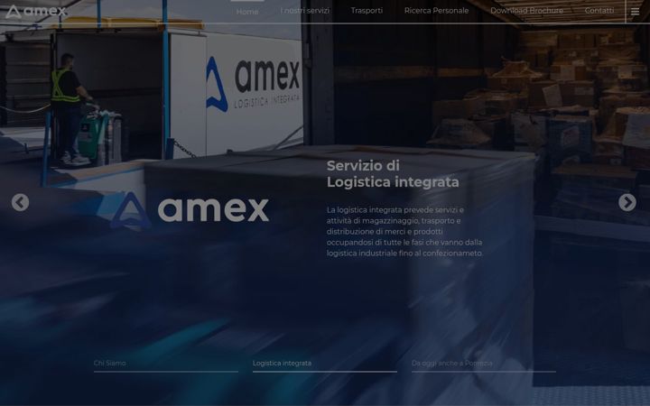 Screenshot of amexlogistica.com