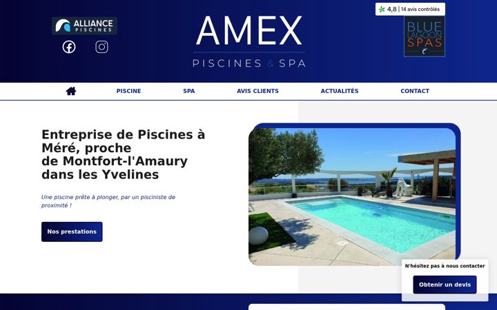 Screenshot of amexpiscines.fr