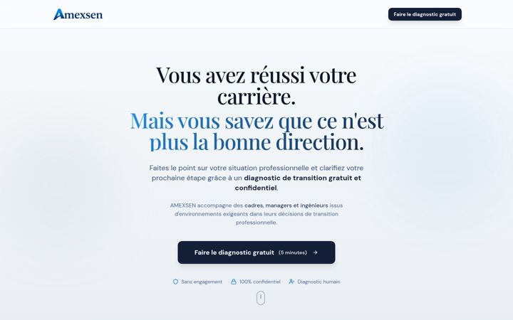 Screenshot di amexsen.com