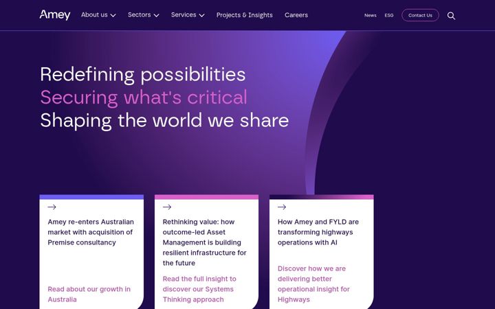 Screenshot di amey.co.uk