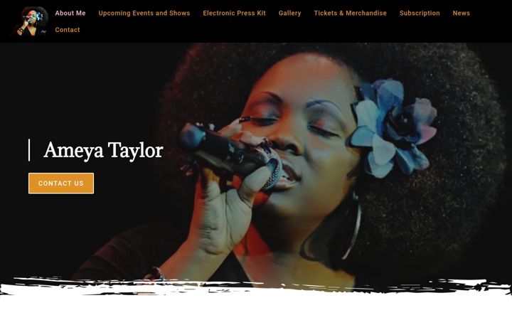 Screenshot of ameyataylor.com
