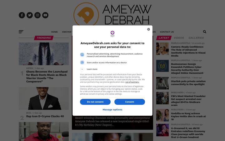 Screenshot of ameyawdebrah.com
