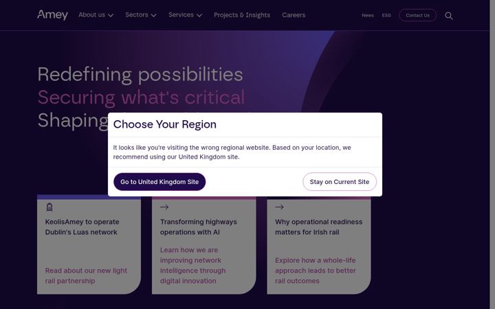 Screenshot of ameygroup.ie