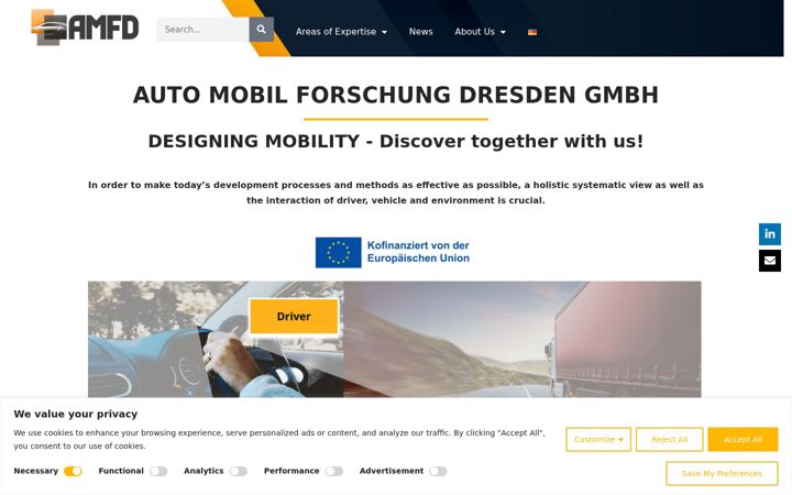 Екранна снимка на amf-dresden.de