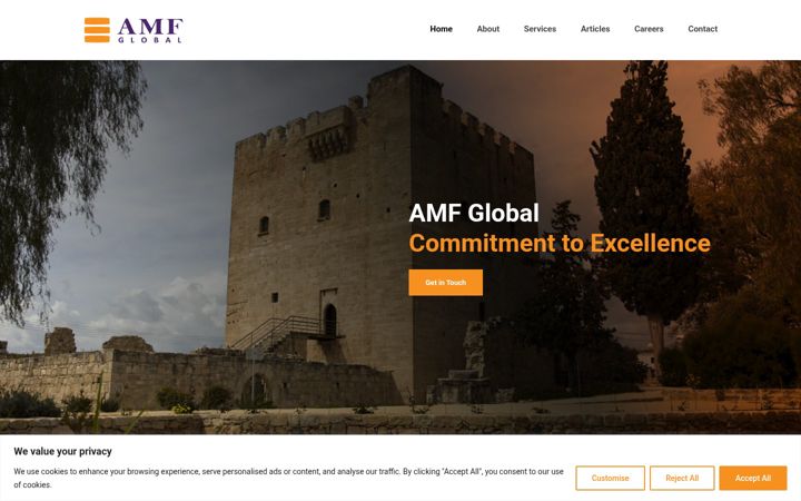 Screenshot of amf-global.com