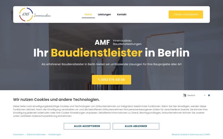 Screenshot of amf-innenausbau.de