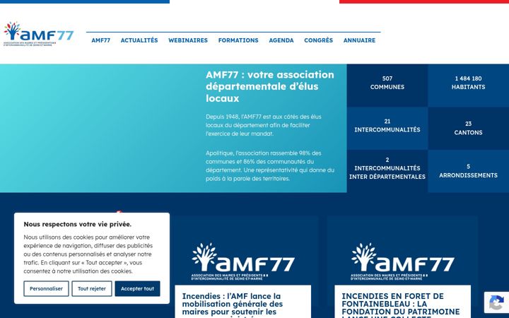 Екранна снимка на amf77.fr