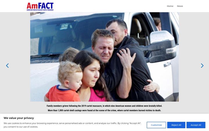Screenshot van amfact.org
