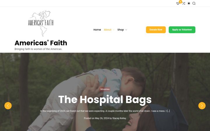 Screenshot of amfaith.org