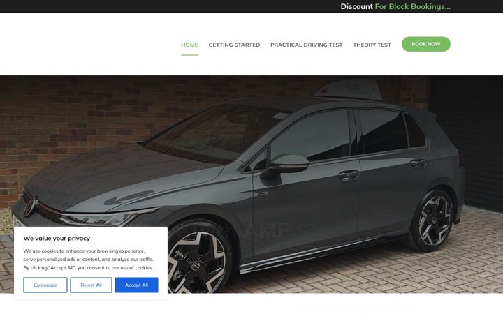 Screenshot van amfdrivingsolutions.co.uk