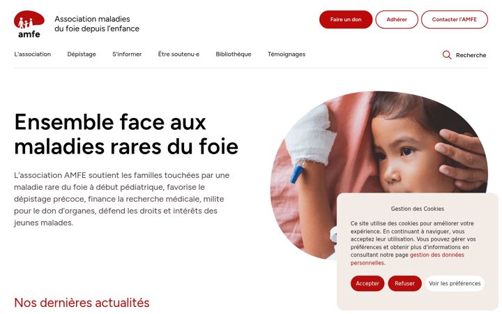 Screenshot van amfe.fr