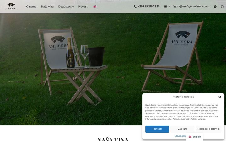 Screenshot van amfigorawinery.com